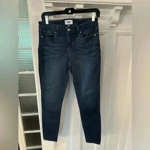Paige women’s denim jeans size 29 mid rise straight leg dark wash